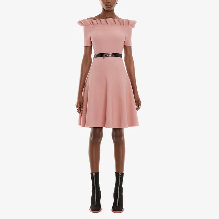 Alexander McQueen Off Shoulder Mini Dress-1