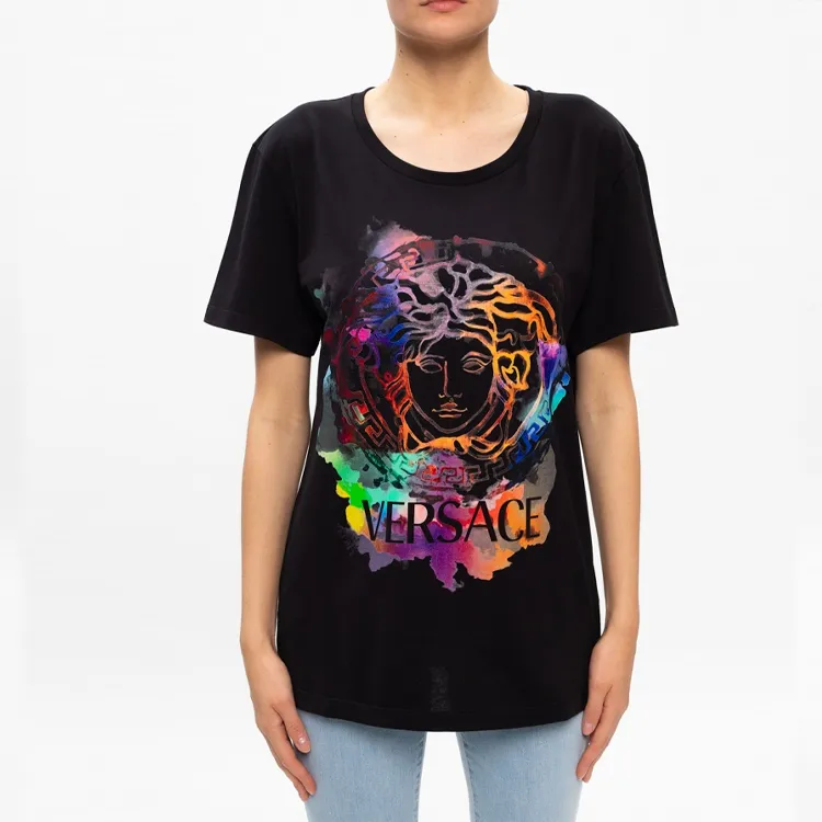 VERSACE T Shirts Women's Black-3