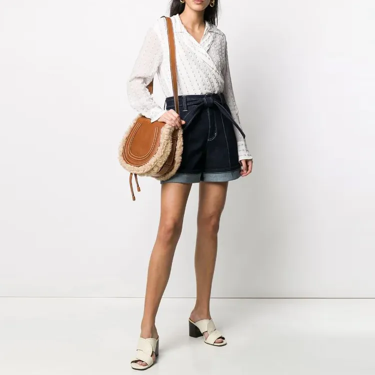 Chloé Denim Shorts Women's Dark Blue-1