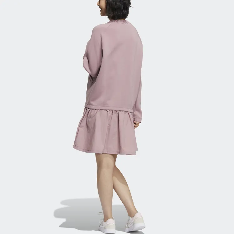 Adidas Neo Long Sleeved Dresses Women's Purple Pink-3