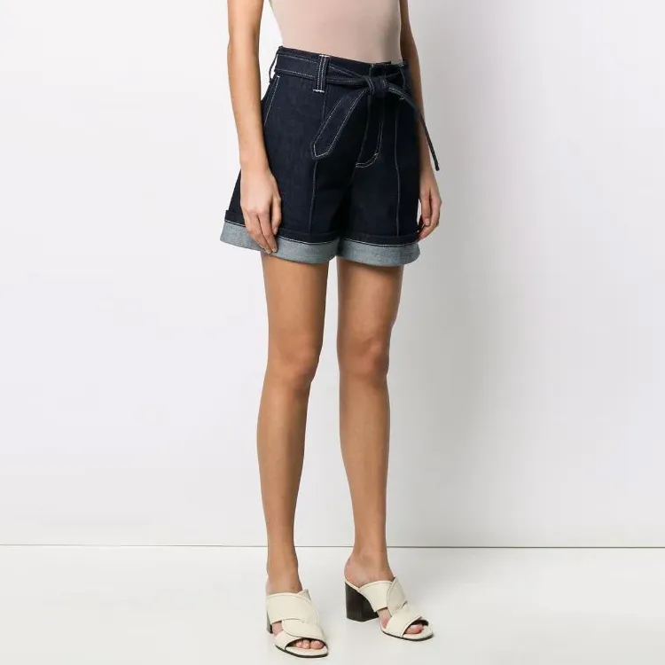 Chloé Denim Shorts Women's Dark Blue-2