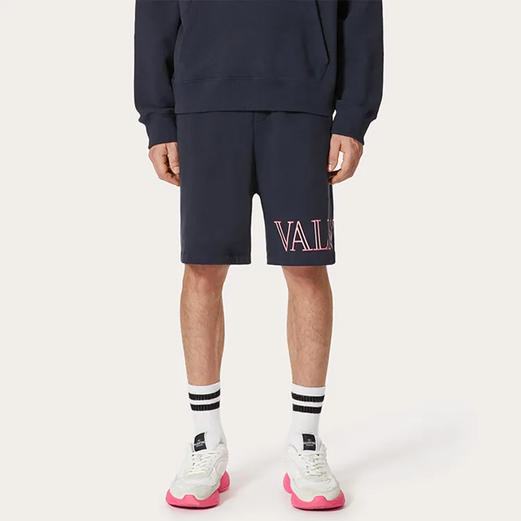Valentino Logo Printed Drawstring Shorts-1