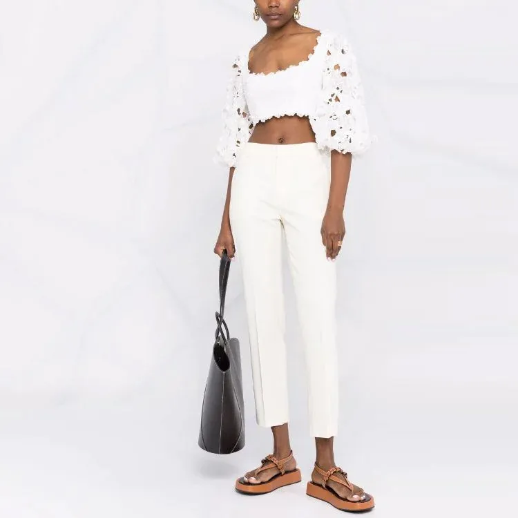 Zimmermann Crop Tops Women's White-1