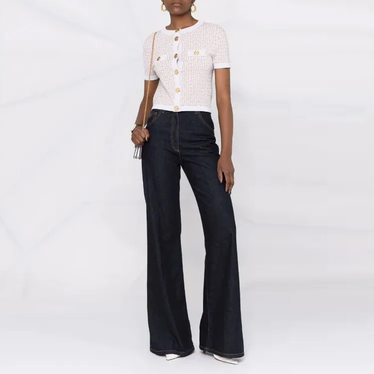 BALMAIN Slim Fit Knitwear Women's White-2