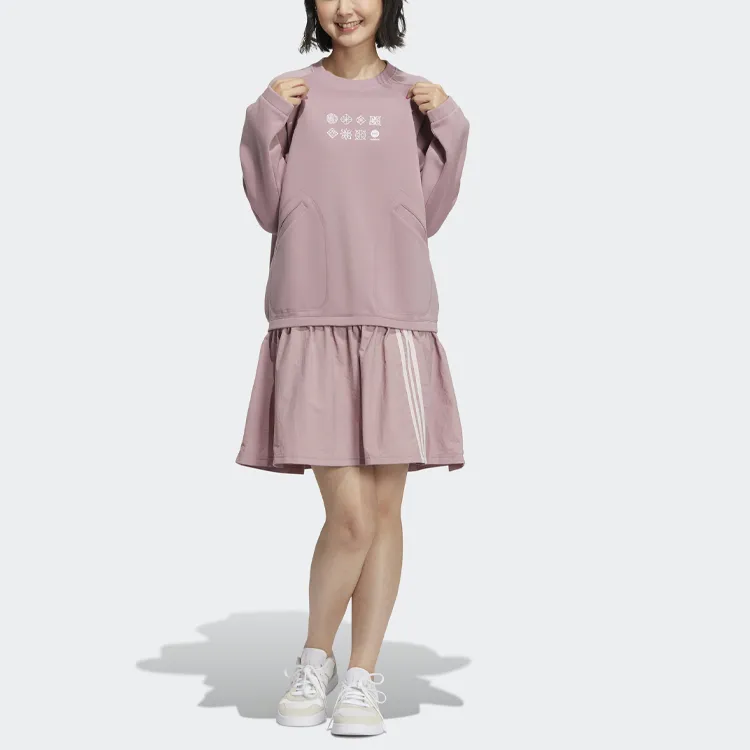 Adidas Neo Long Sleeved Dresses Women's Purple Pink-1