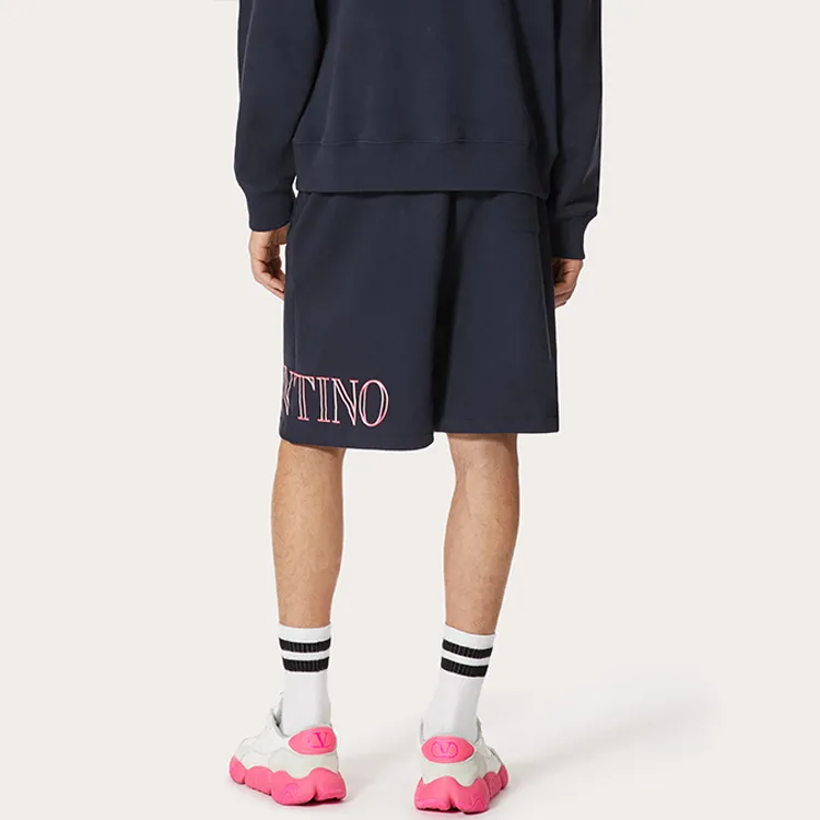 Valentino Logo Printed Drawstring Shorts-2