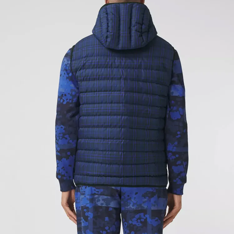 Burberry Check Print Padded Down Vest-3