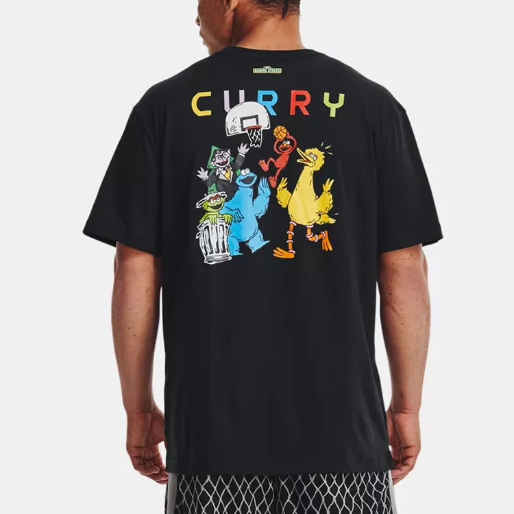 Under Armour Curry X Sesame Street T Shirt Men's Black-4
