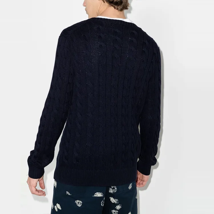 Polo Ralph Lauren Logo Embroidered Cable Knit Jumper-3