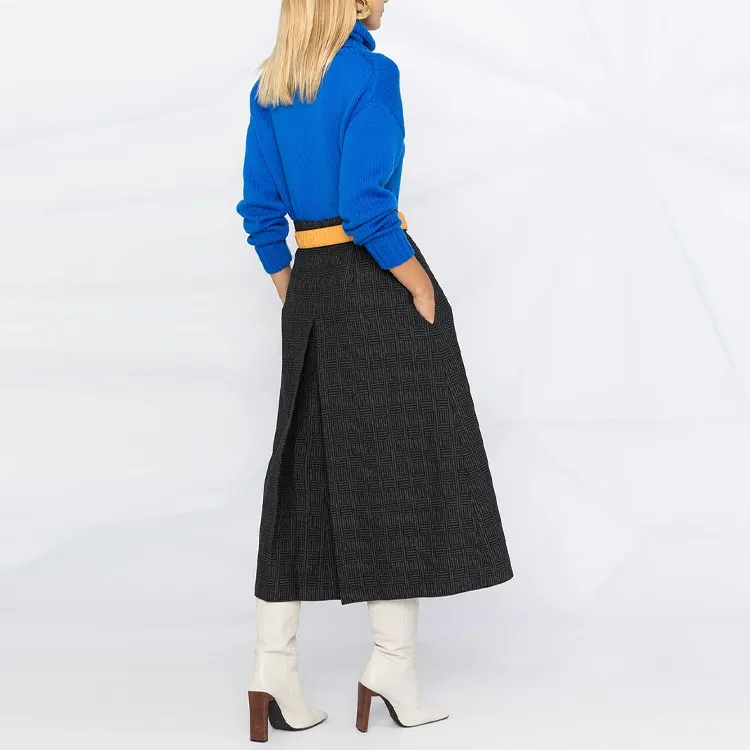 FENDI Casual Long Skirts Women's Gray-3