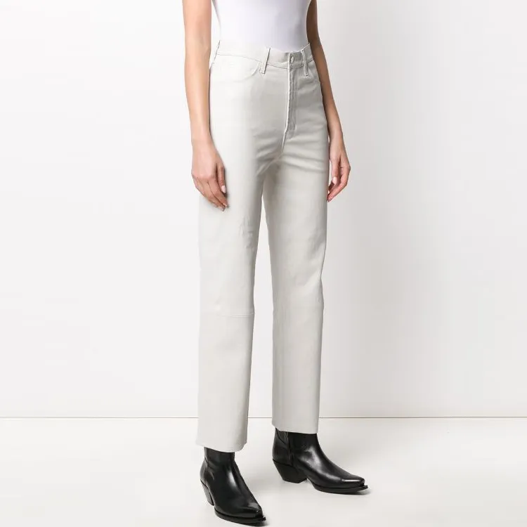 J BRAND SS21 Straight Pants Women's White-2