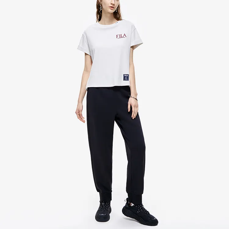 Mihara Yasuhiro X FILA MIHARA YASUHIRO Collaboration Collection Knitted Sweatpants Women's Black-4