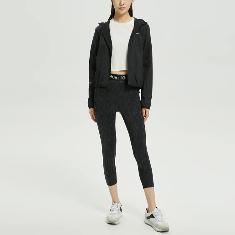 CK/Calvin Klein Cropped Coat Women's Black-2