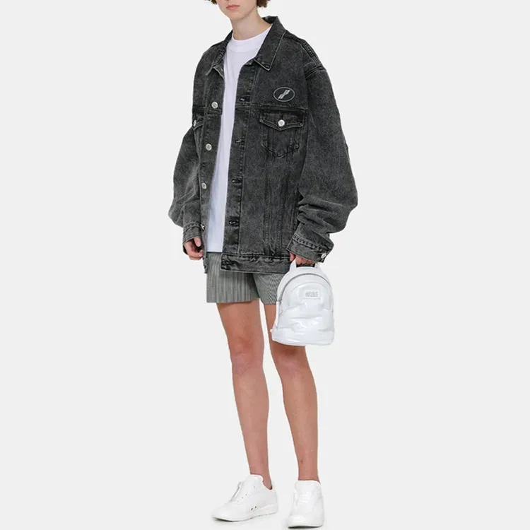 WE11DONE Logo Patch Denim Jacket-3