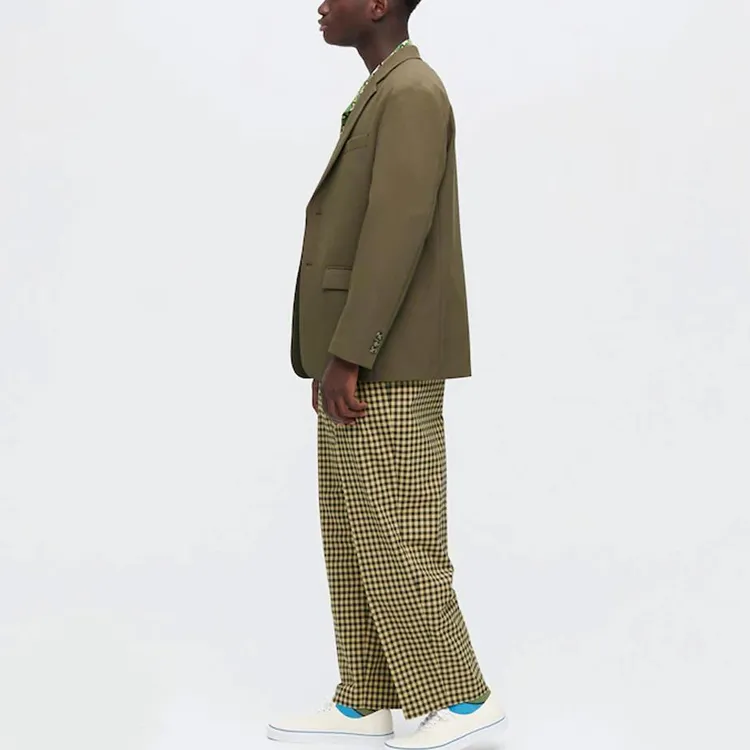 UNIQLO X Marni Wide Fit Check Tuck Pants-4