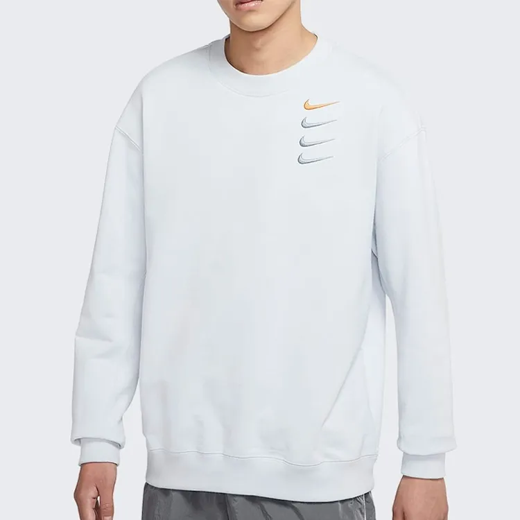 Nike Sweatshirts Men White Gold-3