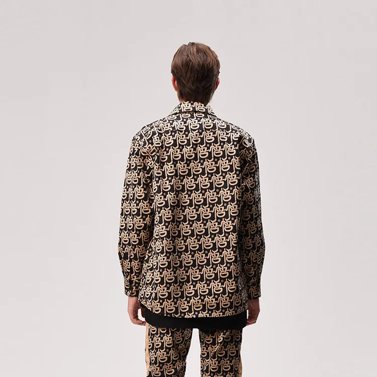 WOOKONG Shirts Men Gold-1