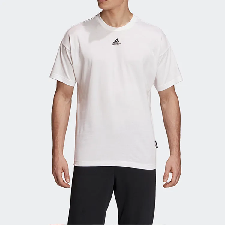 Adidas Drop Shoulder Sleeve T Shirt Men's White-2