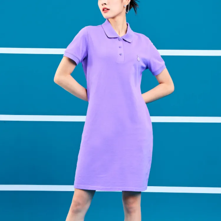 MLB Short Sleeved Dresses Women's Purple-4