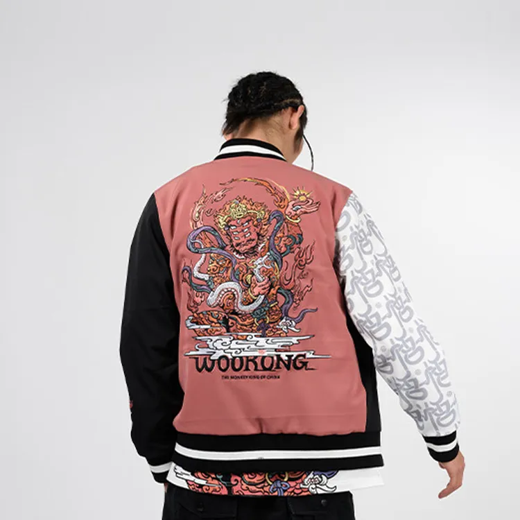 WOOKONG FW20 Baseball Jacket Men's Black Red-2