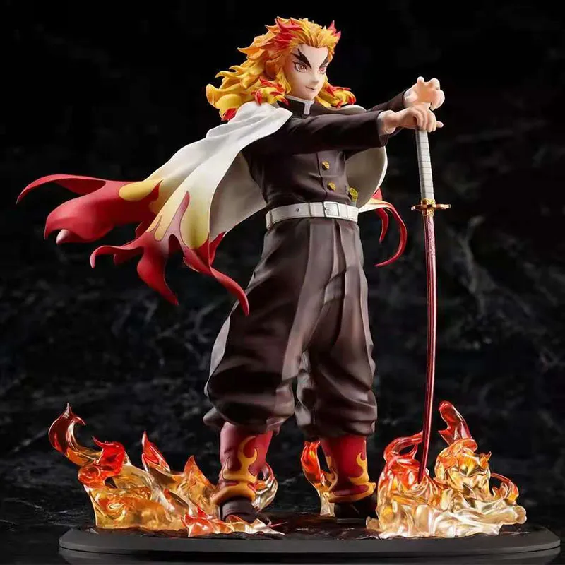 Aniple Kyojuro Rengoku Demon Slayer  Kimetsu No Yaiba Infinite Train Arc Scale Figures 20.2cm-3