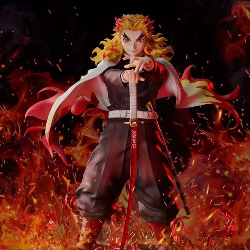 Aniple Kyojuro Rengoku Demon Slayer  Kimetsu No Yaiba Infinite Train Arc Scale Figures 20.2cm-4