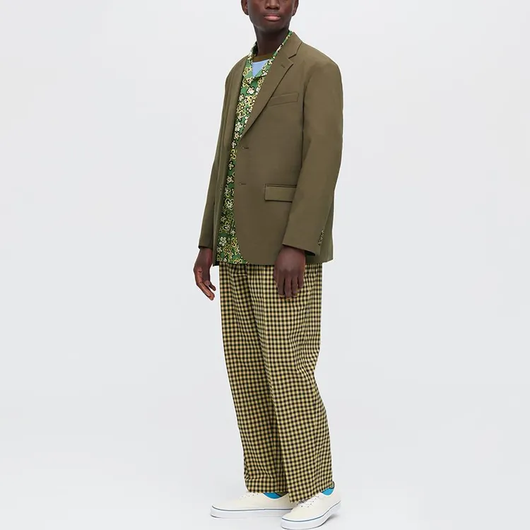 UNIQLO X Marni Wide Fit Check Tuck Pants-3