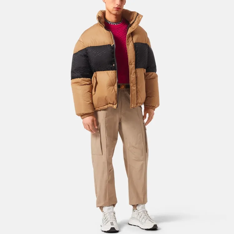 VERSACE Two Tone Long Sleeved Padded Jacket-1