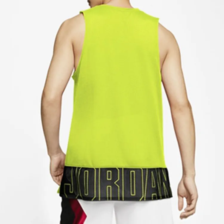 Jordan Tank Tops Men's Neon Yellow-3