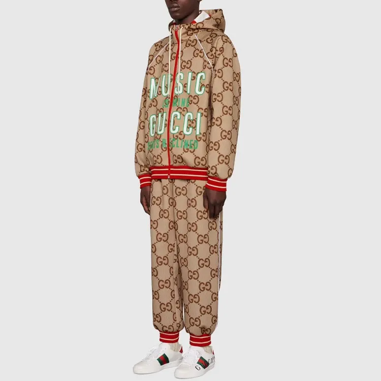 GUCCI Knitted Sweatpants Men's Brown-2
