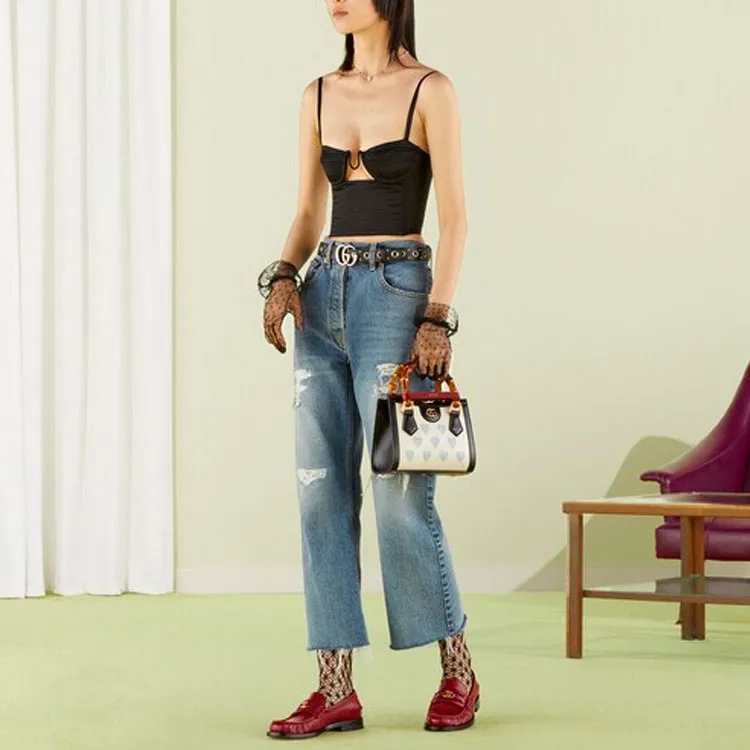 GUCCI Lovelight Jeans Women's Blue-2