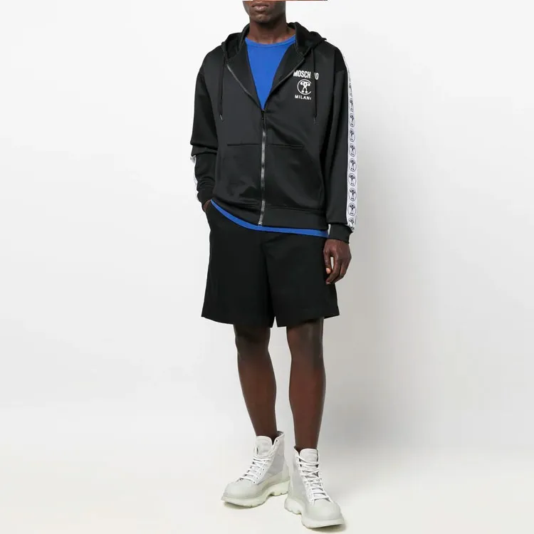 MOSCHINO Logo print Zip up Hoodie-1