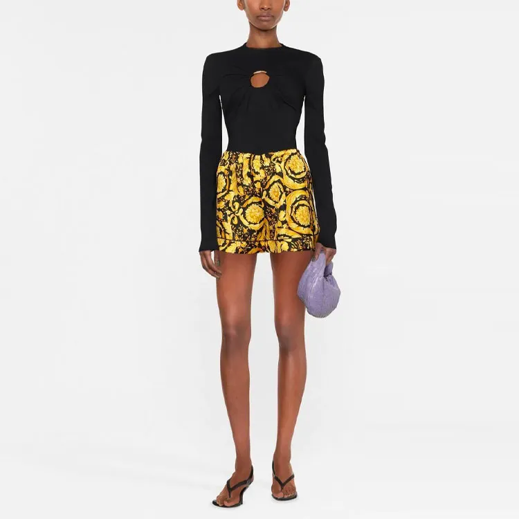 VERSACE Casual Shorts Women's Yellow-1