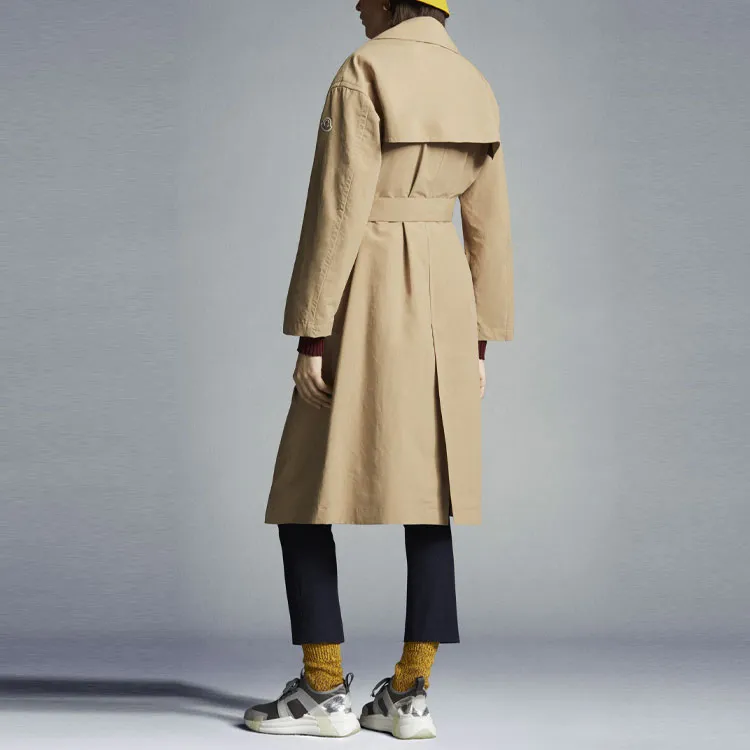 Moncler Trench Coats Women's Yellow-2