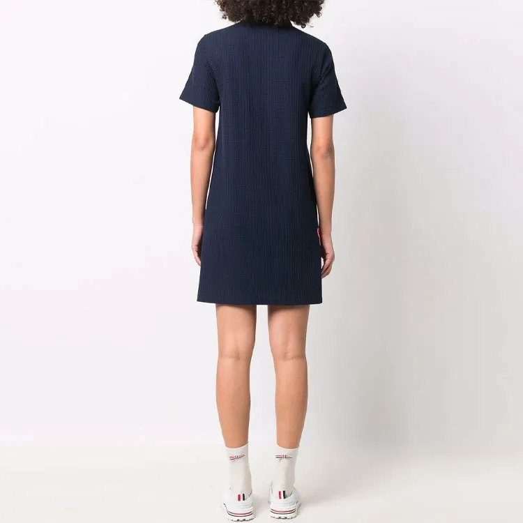 THOM BROWNE Short Sleeved Dresses Women's Blue-1
