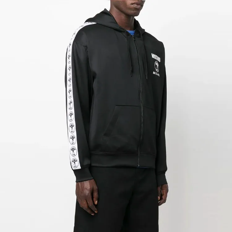 MOSCHINO Logo print Zip up Hoodie-3
