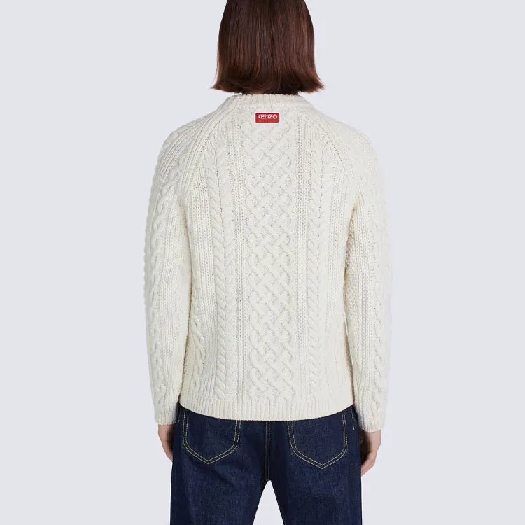 KENZO Sweaters Men Gray White-5