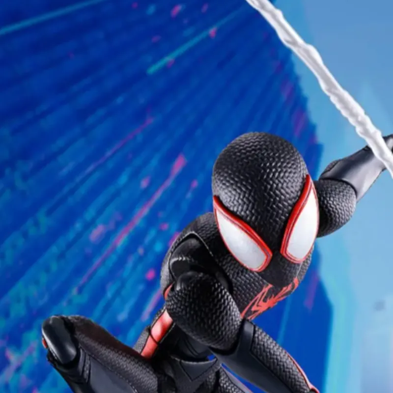 BANDAI SHF Spider Man Parallel Universe Spider Man Miles Morales Hobby Model 15.5cm-3