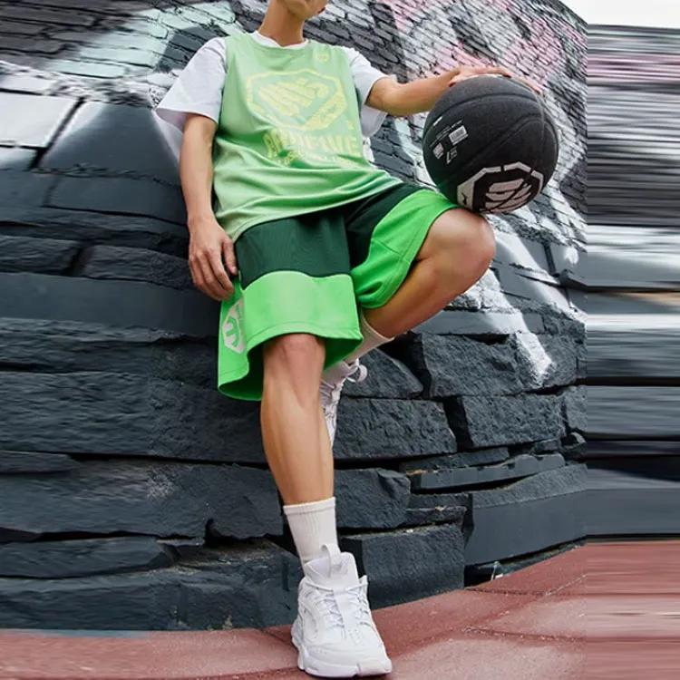 LiNing Basketball Collection Casual Shorts Men's Manor Green Fluorescent Acid Green-2