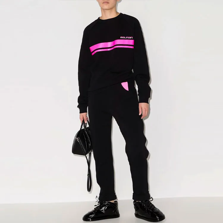 Rossignol X BALMAIN Knitted Sweatpants Women's Black-1