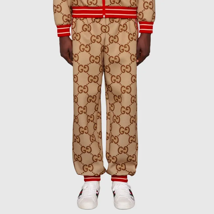 GUCCI Knitted Sweatpants Men's Brown-4