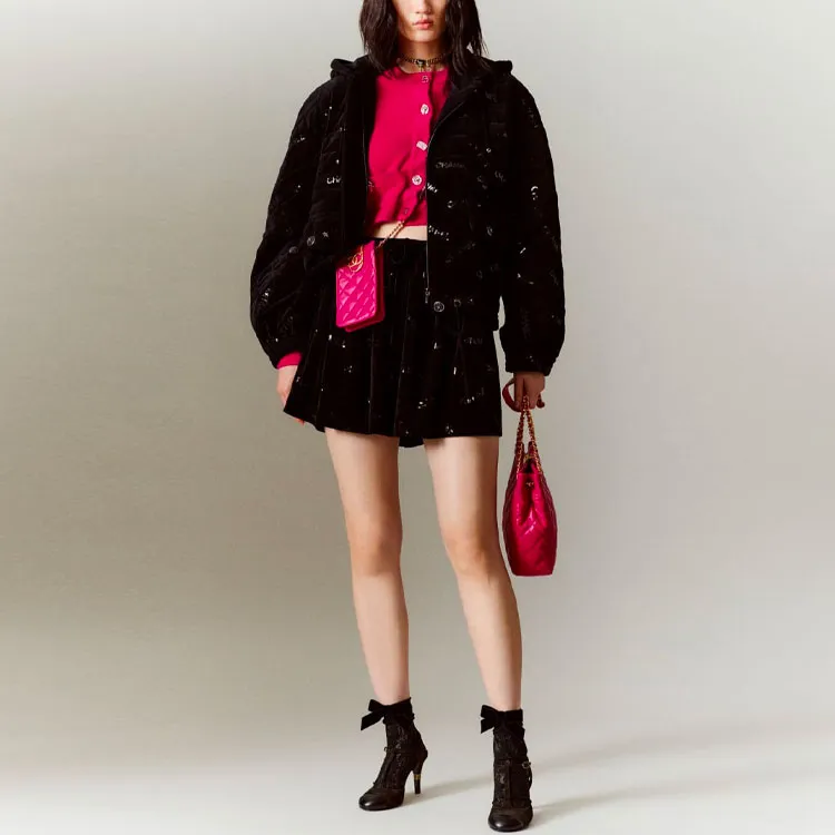CHANEL Knitwear Women's Peach Red-2
