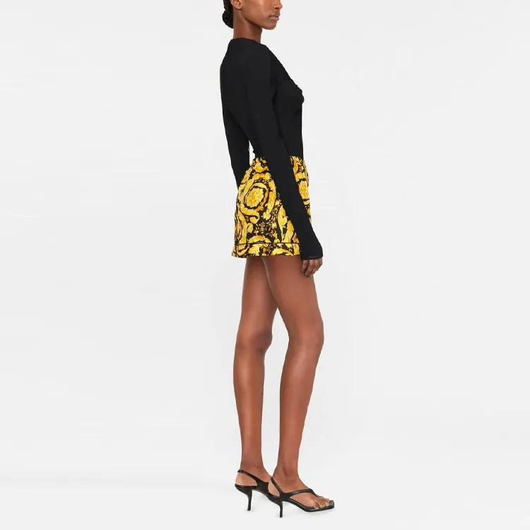 VERSACE Casual Shorts Women's Yellow-2