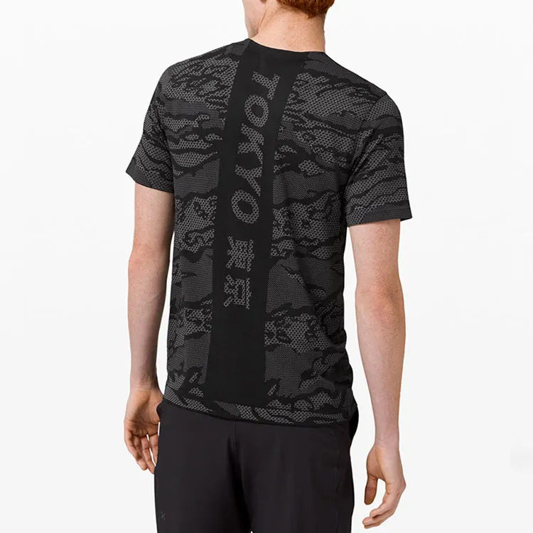 Lululemon T Shirts Men Camouflage Black/CICA/SILD/BLK-3