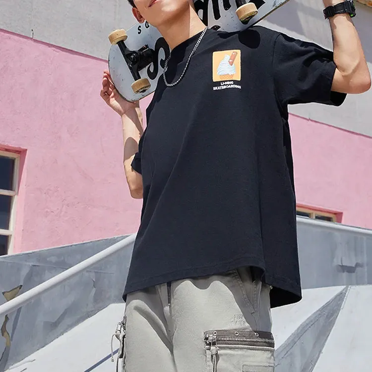 LiNing T Shirts Unisex Black-4