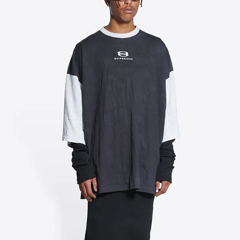 Balenciaga Unity 3/4 Sleeve Oversized T Shirt-2