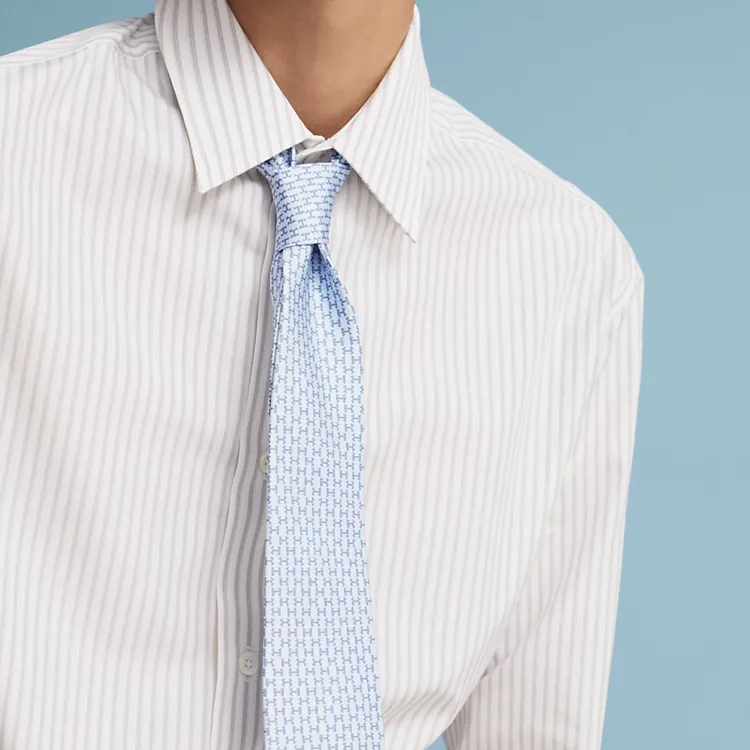 HERMES Ties Men Light Blue-1