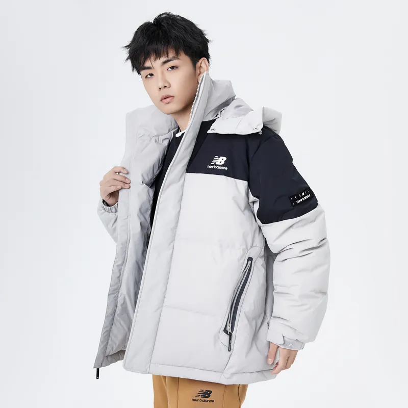 New Balance Down Jacket Winter Men's Light Gray-2