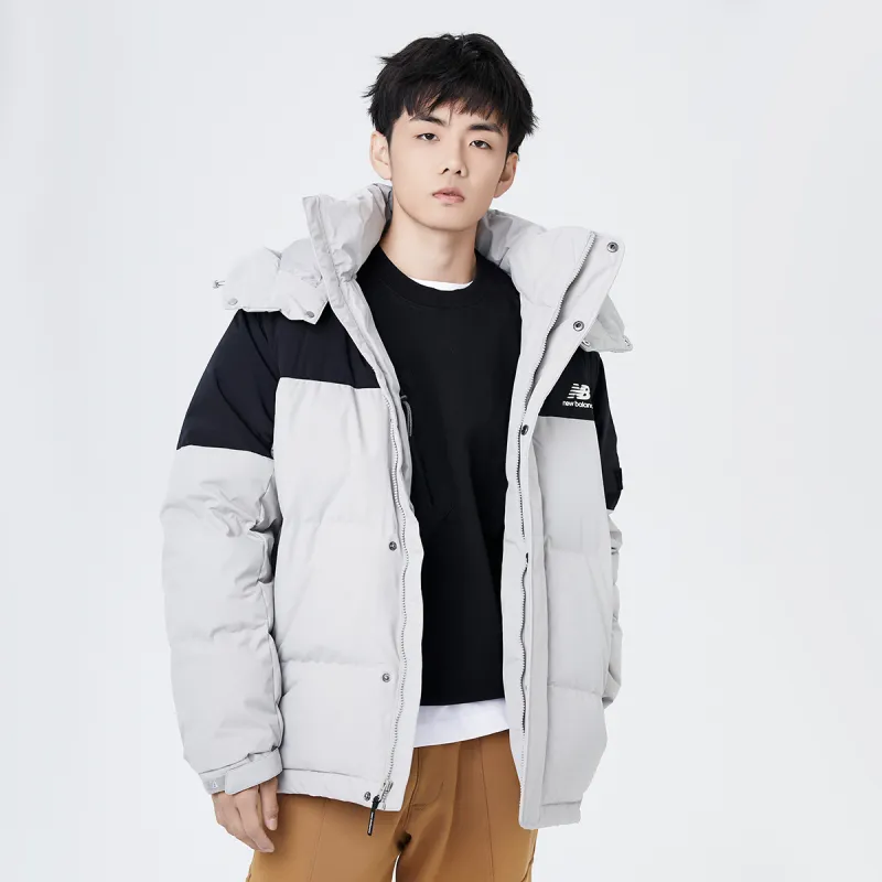 New Balance Down Jacket Winter Men's Light Gray-4