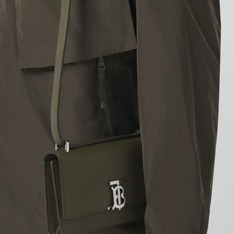 Burberry Robin Grain Texture Leather Shoulder Bag Crossbody Bag Regular Men's Army Green/khaki-8